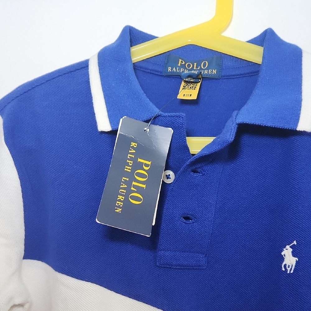 Ralph Lauren Kids Tri-Color Polo - Blue, Red, White - Picture 2 of 4